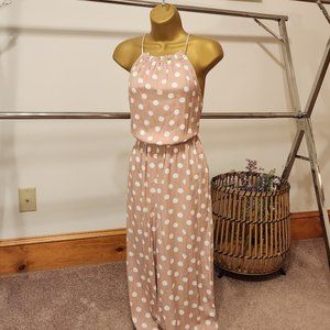 Gauze pink jumpsuit